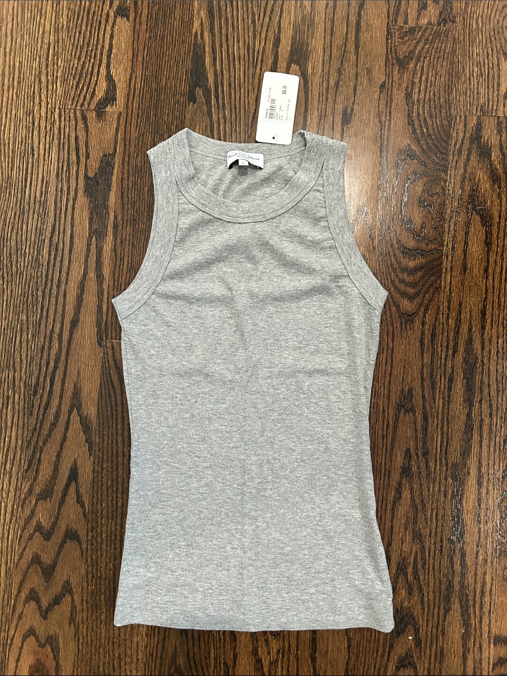 NWT Michael Stars Nola Ultra Rib Tank Sz Small Heather Grey